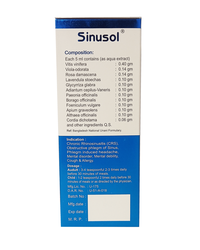 Sinusol Sinusol Syrup - Dayee Laboratory